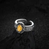 This is a niche Chinese-style retro ring with a vintage scroll and dot setting. It's a versatile and elegant new design with an adjustable opening details Picture